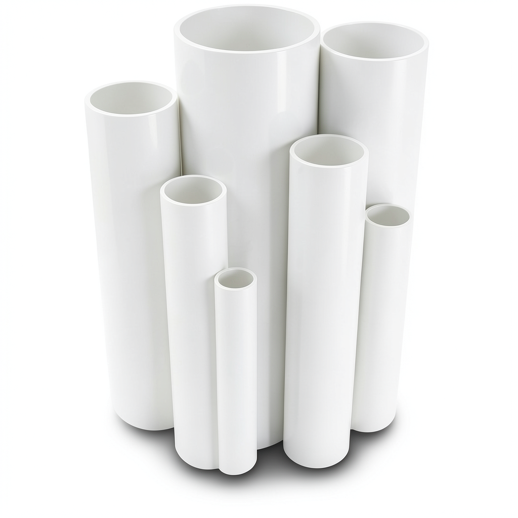 UPVC Pipes 21.7 Bar Pressure ½ inch Size 1.57 mm Thickness White