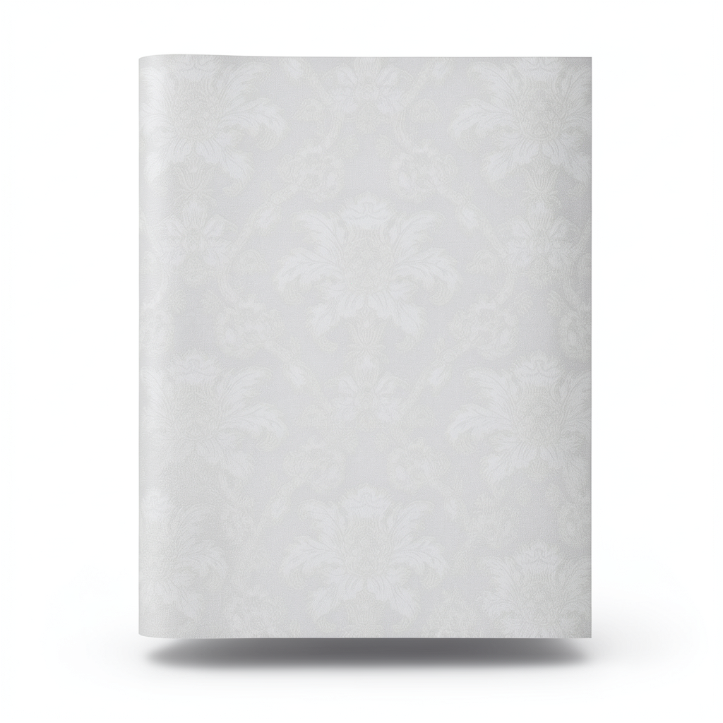 Italian Wallpaper 10m x 1.06m Pale Grey Color, Model 4750