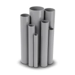 مواسير UPVC ضغط اسمي 21.7 بار مقاس ½ إنش سمك 1.57 مم لون رمادي
