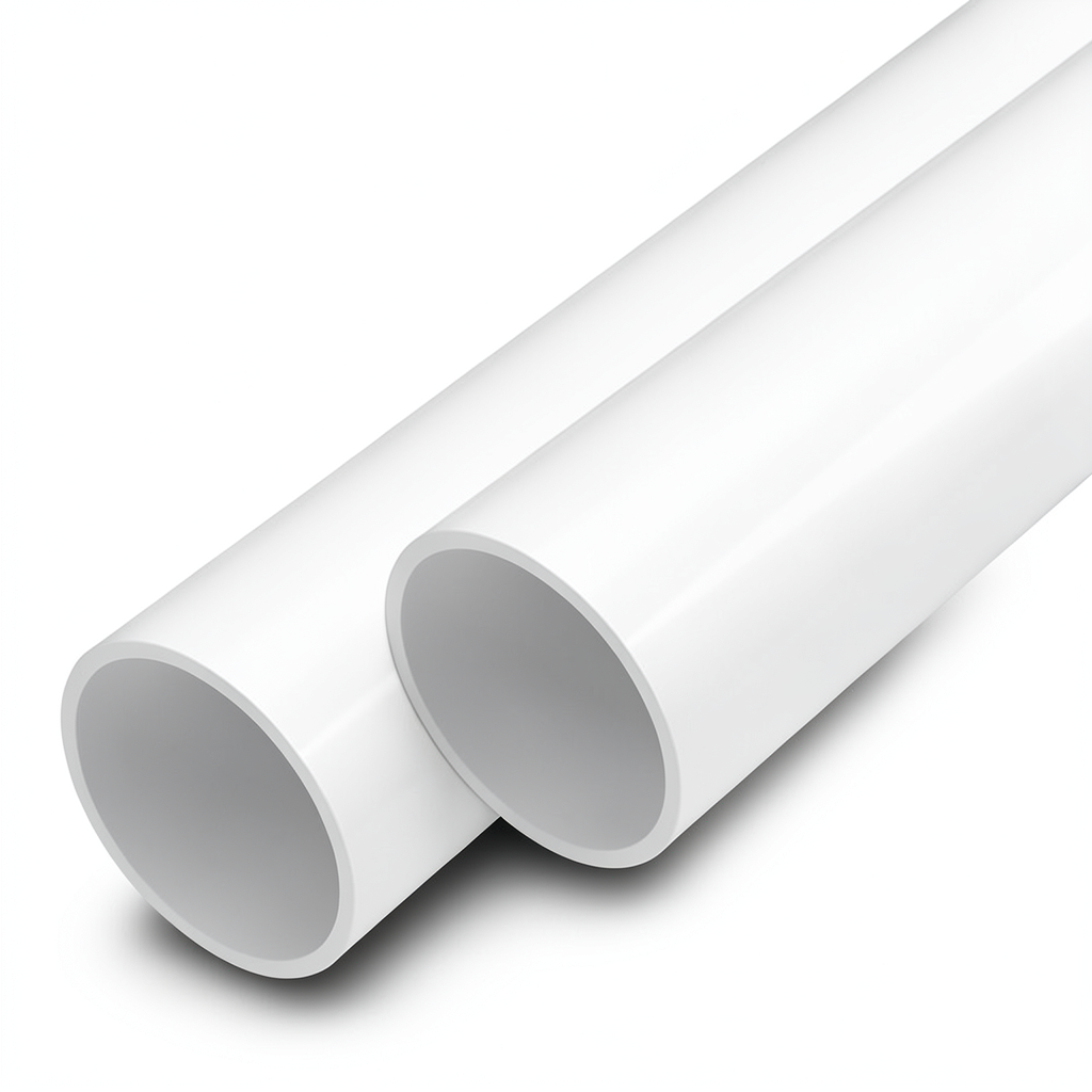 مواسير UPVC مقاس 1/2 1 إنش سمك 5.1 مم لون أبيض