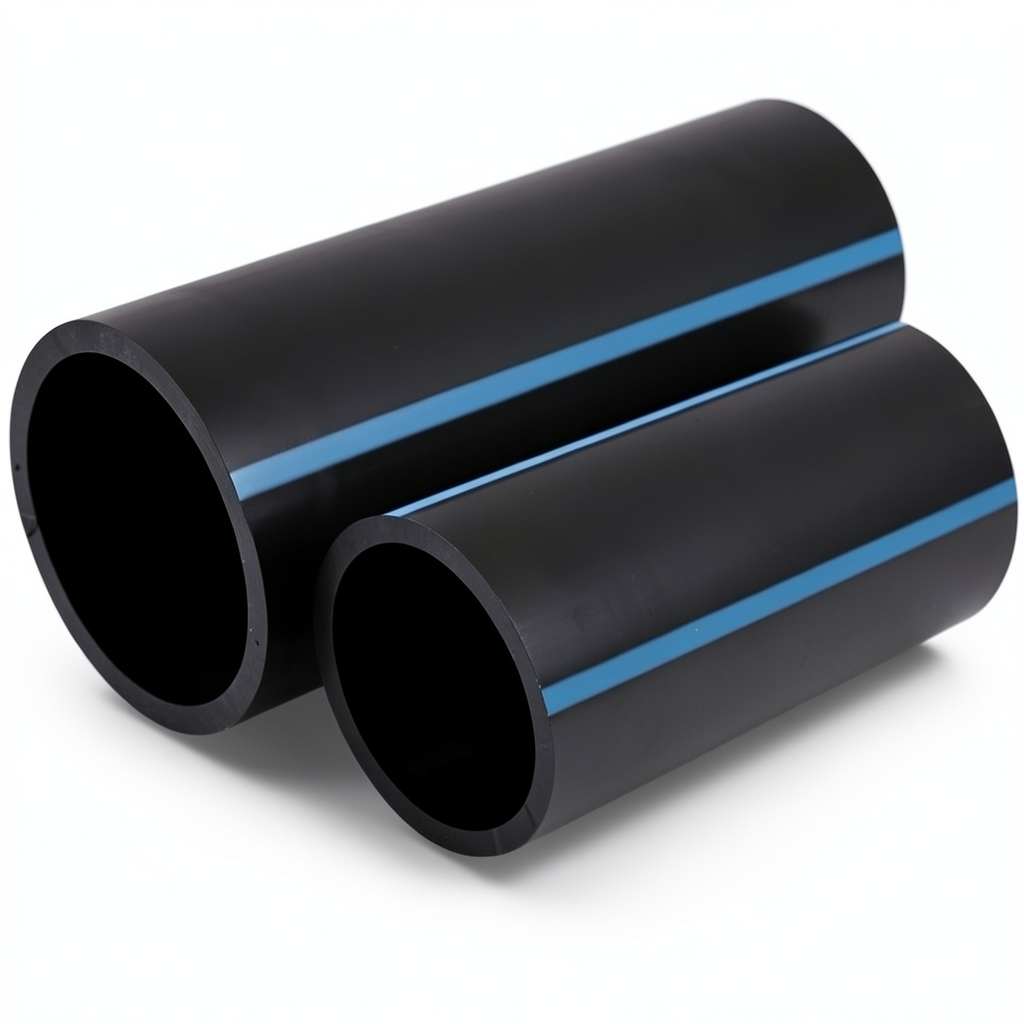 NPF HDPE Pipes for Water Networks Pressure 6 Bar Outside Diameter 50 mm Thickness 1.6 mm Black