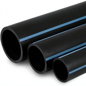 أنابيب HDPE الوطني لشبكات المياه ضغط 6 بار قطر خارجي 63 مم سمك 2 مم لون أسود