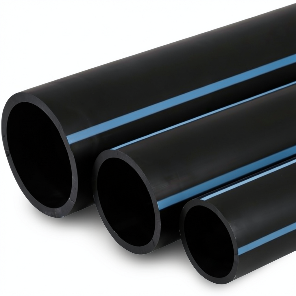 أنابيب HDPE الوطني لشبكات المياه ضغط 6 بار قطر خارجي 63 مم سمك 2 مم لون أسود