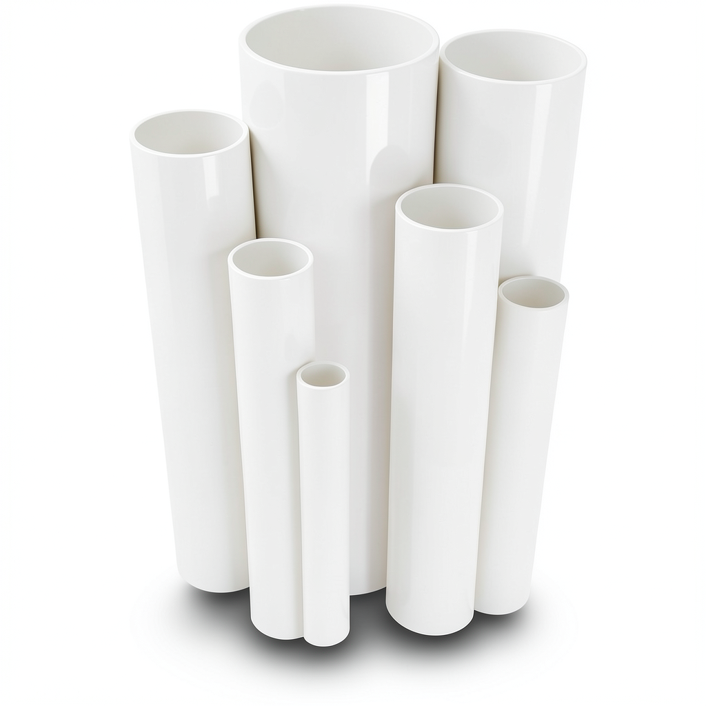 مواسير UPVC مقاس 1 إنش ضغط 21.7 بار سمك 2.46 مم لون أبيض