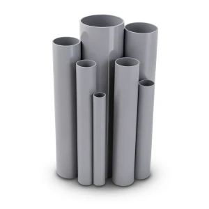 مواسير UPVC ضغط اسمي 21.7 بار مقاس 1 إنش سمك 2.46 مم لون رمادي