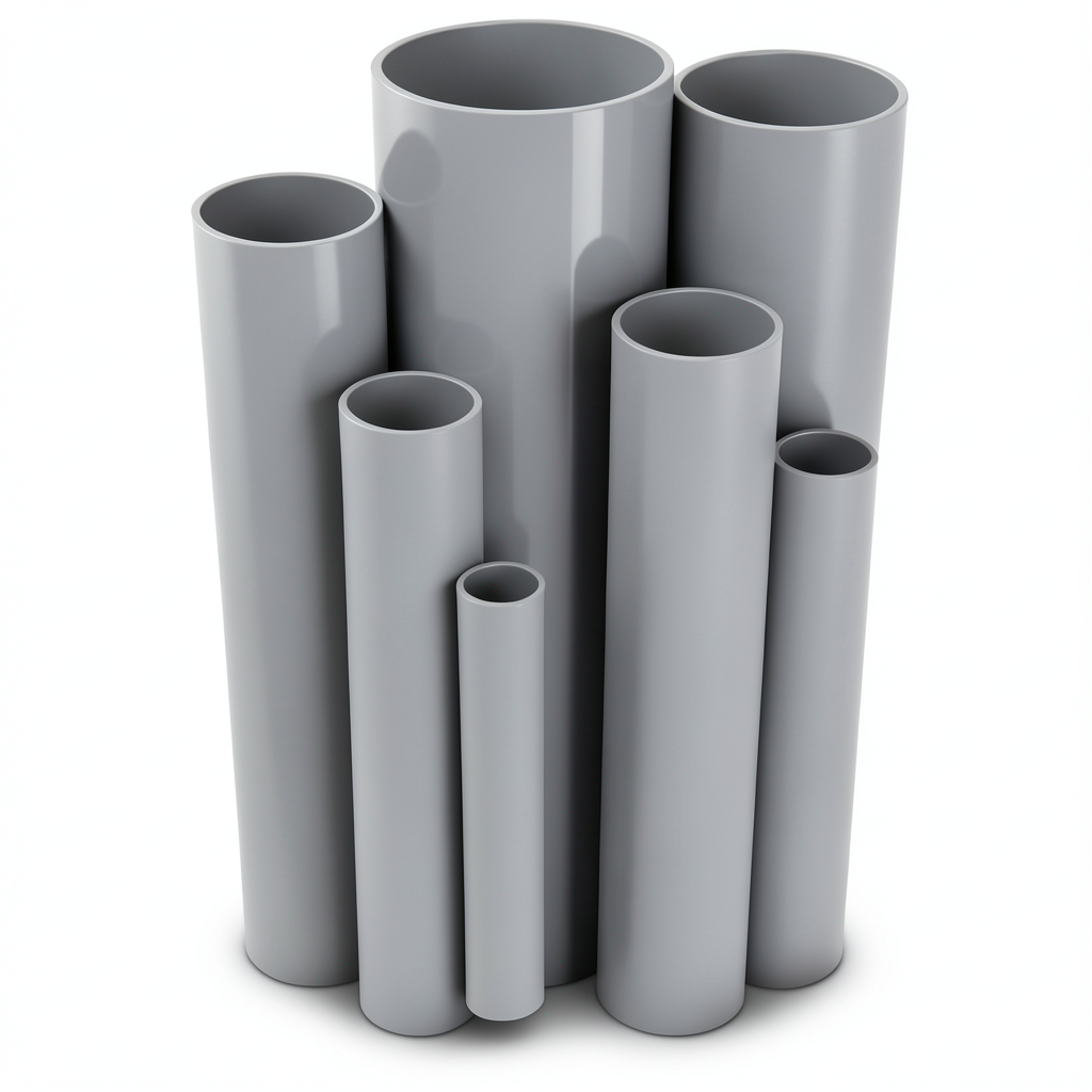 مواسير UPVC ضغط 21.7 بار مقاس ¼ 1 إنش سمك 3.12 مم لون رمادي