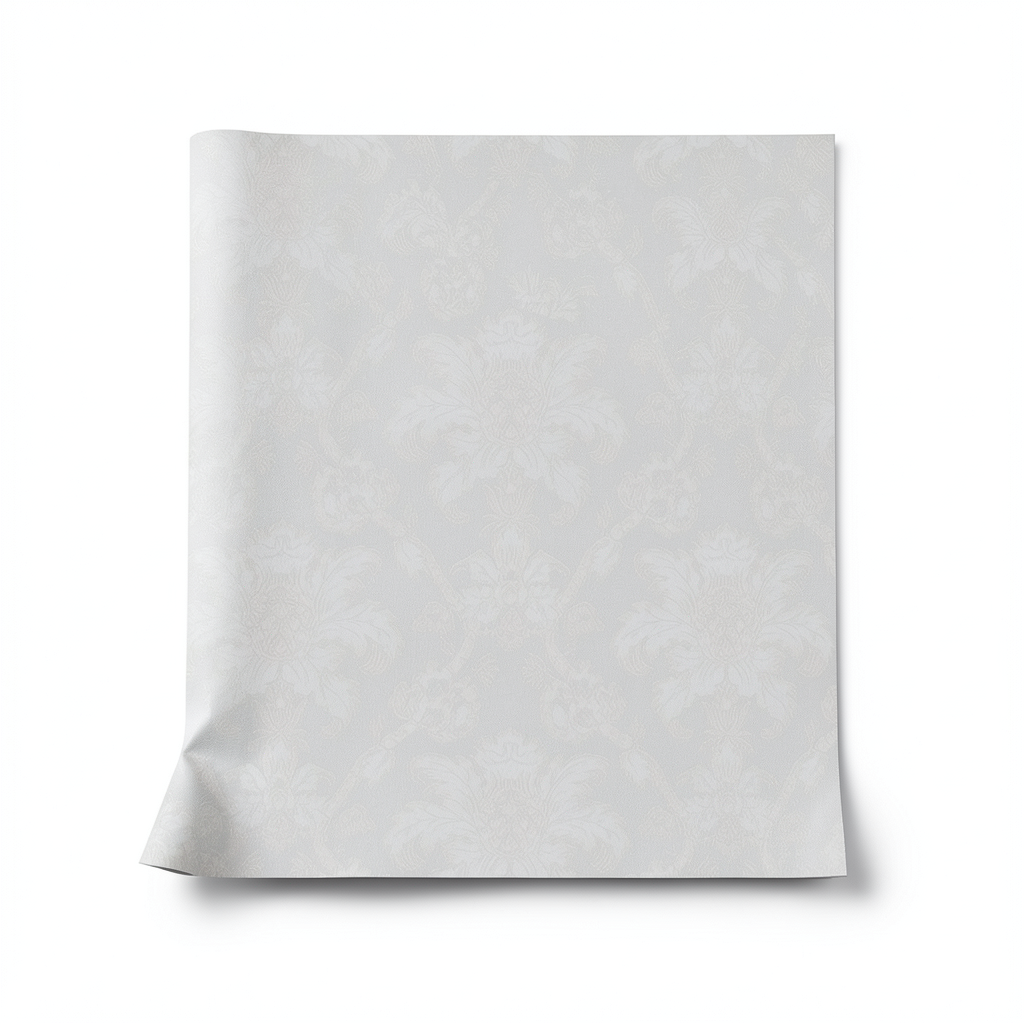 Italian Wallpaper 10m x 1.06m Pale Grey Color, Model 4750