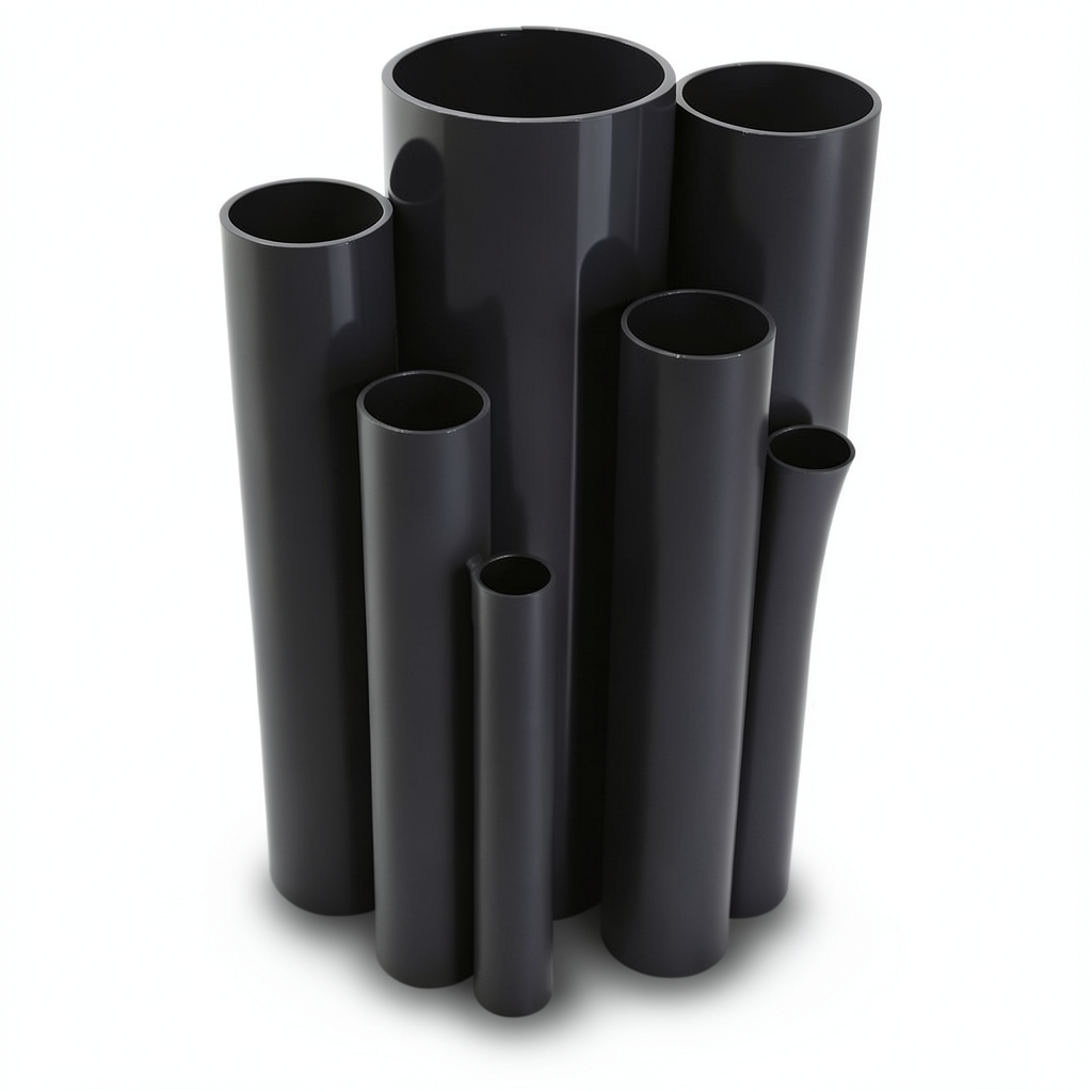 مواسير UPVC مقاس ¼ 1 إنش سمك 3.12 مم ضغط 21.7 بار لون أسود