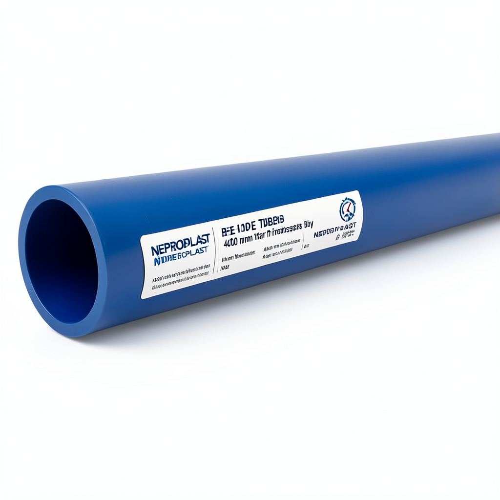 أنابيب HDPE PE 100 ضغط 20 بار قطر 400 مم سمك 44.7 مم لون أزرق | نيبروبلاست