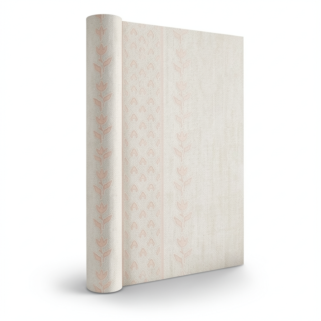 Italian Wallpaper 10m x 1.06m Pale Beige, Model 4745