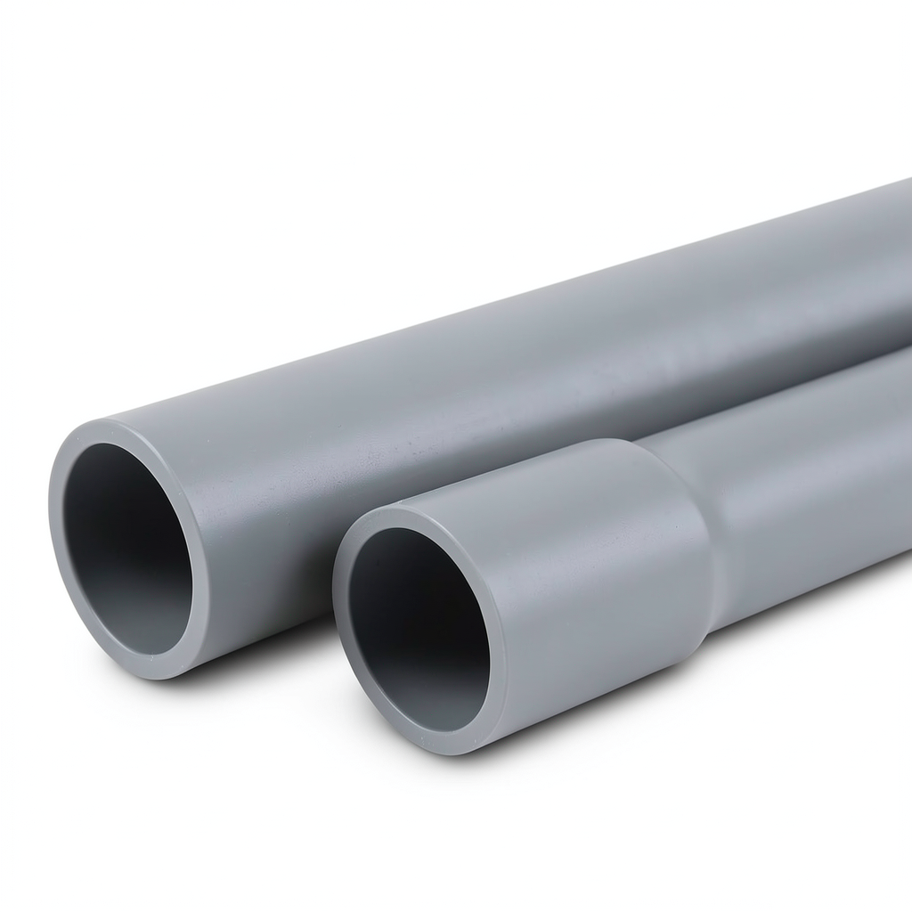UPVC Pipes Nominal Pressure 4 Bar Outer Diameter 500 mm Thickness 9.80 mm Gray