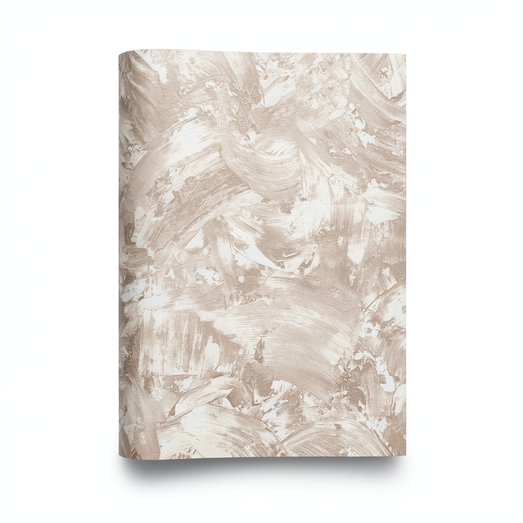 Patterned Wallpaper Light Brown 10m x 0.53m, Model 73502
