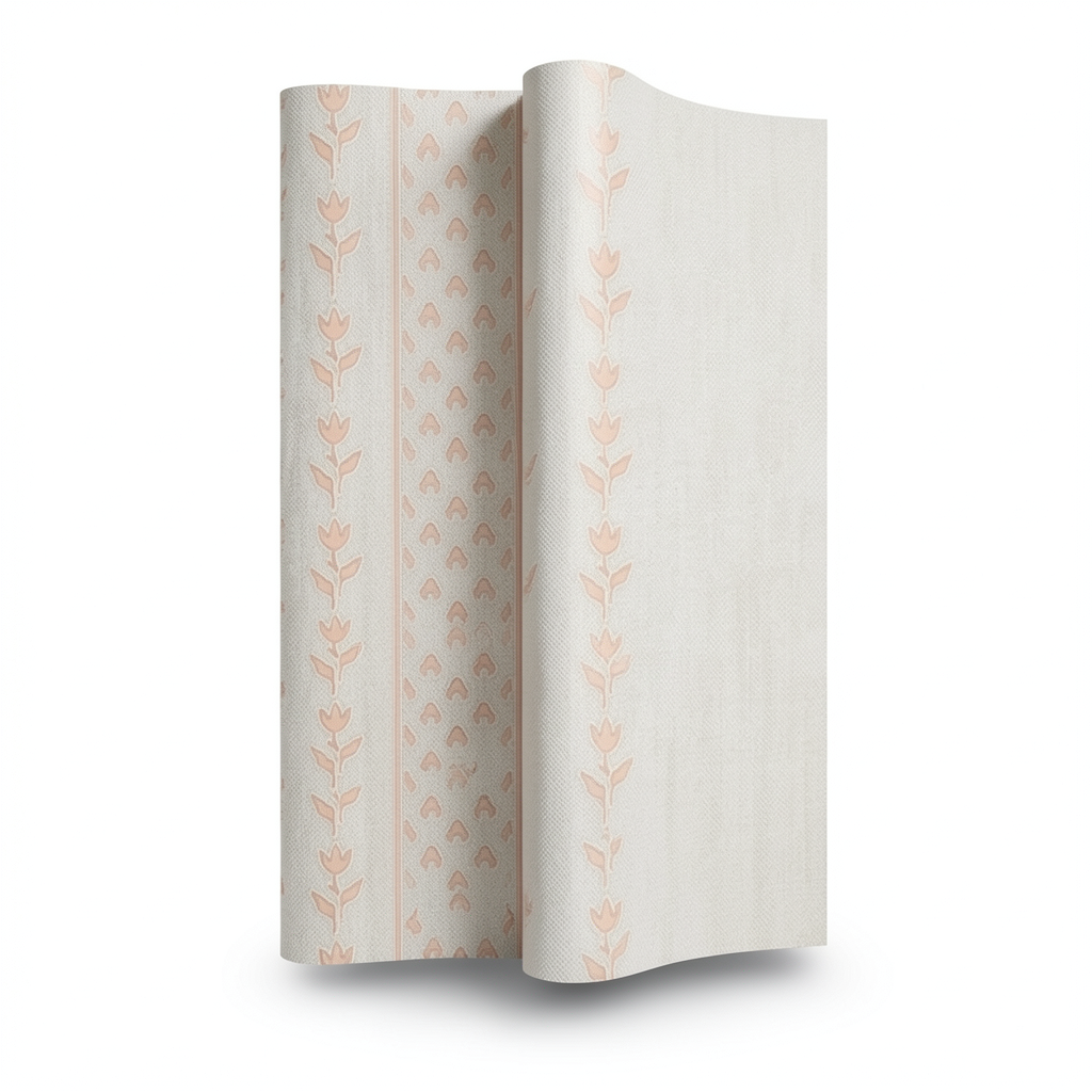 Italian Wallpaper 10m x 1.06m Pale Beige, Model 4745