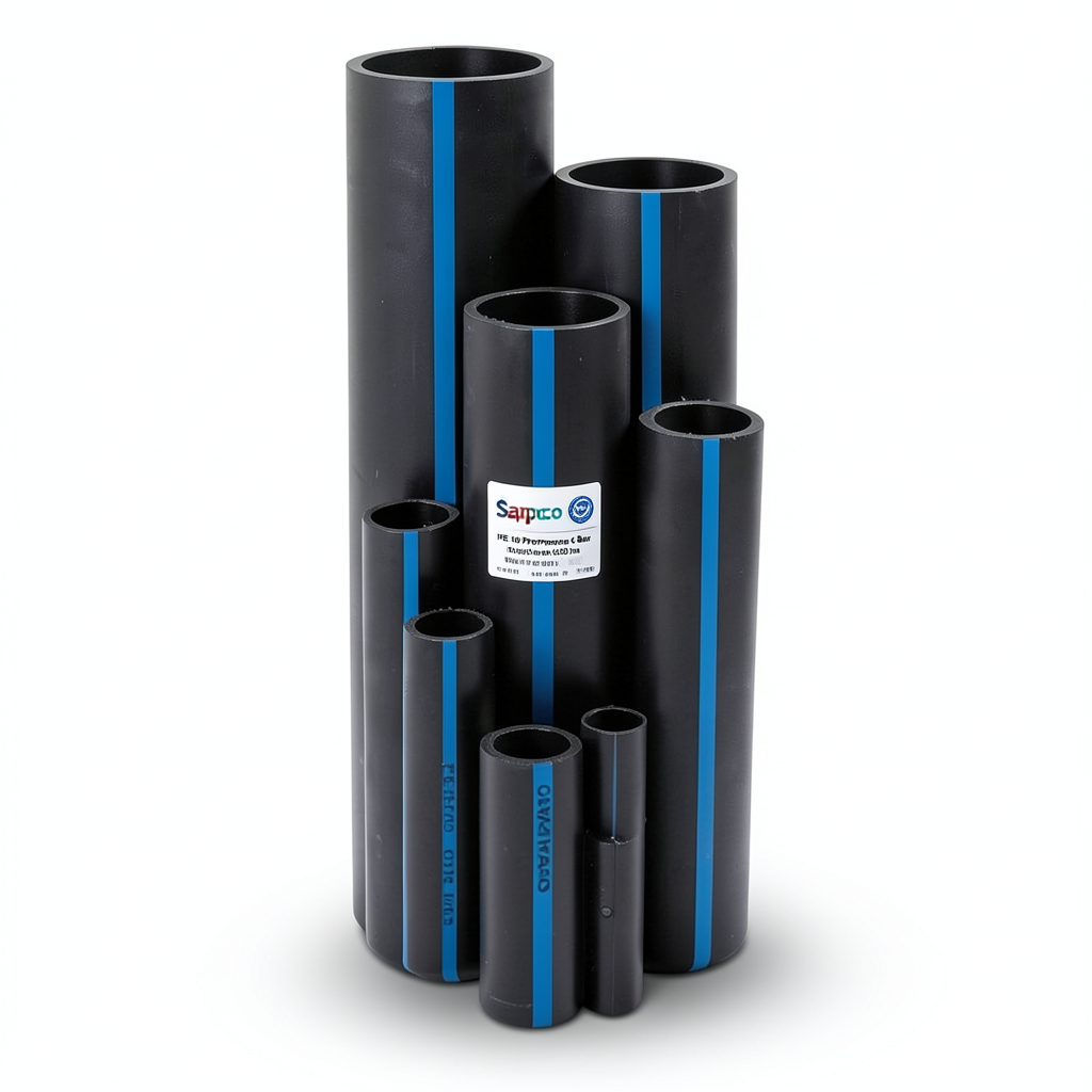 مواسير HDPE سابكو PE 100 ضغط 6 بار قطر خارجي 630 مم سمك 24.1 مم لون اسود | سابكو
