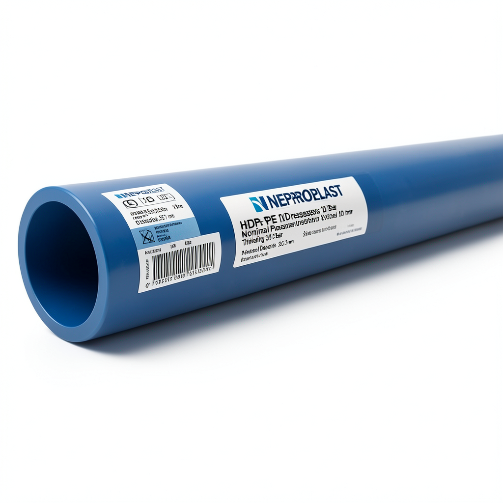 HDPE Pipes PE 100 Nominal Pressure 20 Bar Outside Diameter 355 mm Thickness 39.7 mm Blue | NEPROPLAST