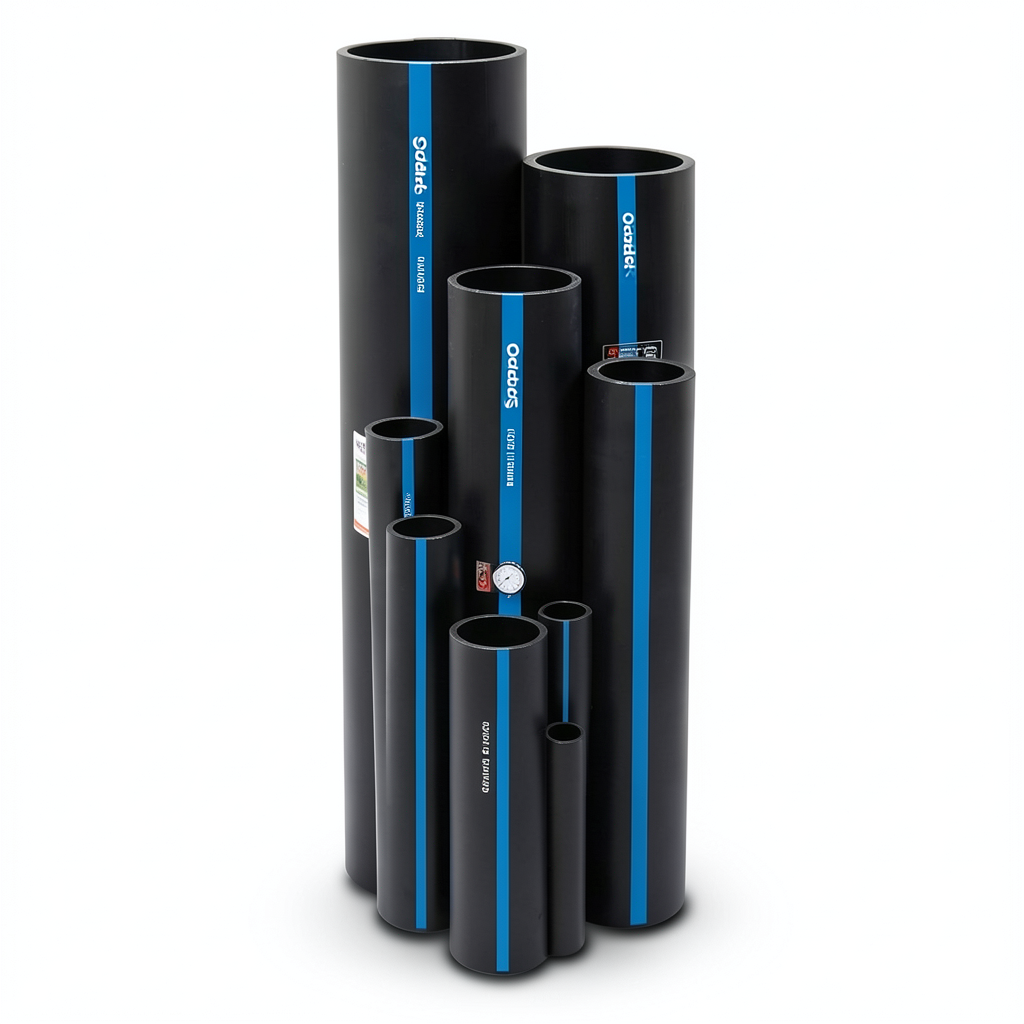 Sappco HDPE Pipes PE 100 Pressure 10 Bar Outside Diameter 90 mm Thickness 5.4 mm Black Color | SAPPCO