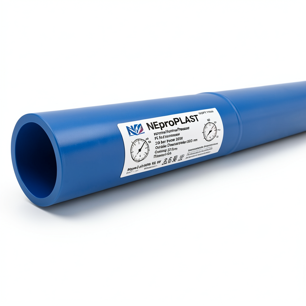 Neproplast HDPE Pipes PE 100 Nominal Pressure 20 Bar Outside Diameter 560 mm Thickness 62.5 mm Blue | NEPROPLAST
