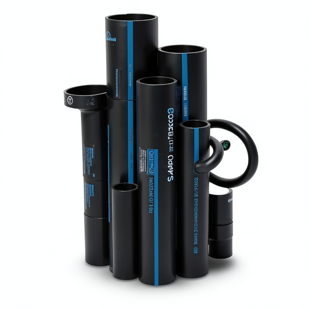 مواسير HDPE سابكو PE 100 ضغط 10 بار قطر خارجي 500 مم سمك 29.7 مم لون اسود | سابكو