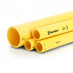 مواسير HDPE  نيبروبلاست PE 100 ضغط 10 بار قطر خارجي 225 مم سمك 13.4 مم لون أصفر 