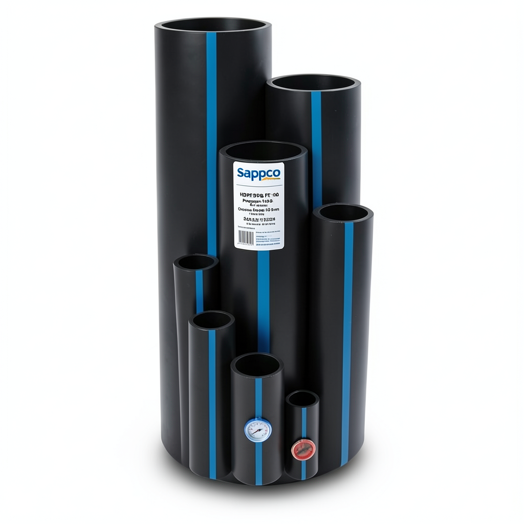 أنابيب HDPE سابكو PE 100 ضغط 10 بار قطر خارجي 50 مم سمك 3 مم لون اسود | سابكو