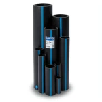 مواسير HDPE PE 100 ضغط 10 بار قطر خارجي 63 مم سمك 3.8 مم لون أسود | سابكو