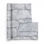 German stone wall Covering, size 10 m x 0.53 m, light gray color, model 1029731  