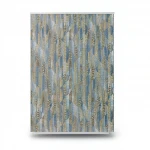 Italian Wallpaper Blue With Brown Color Geometric Design, Size 10mx1.06 m, Model RC19070