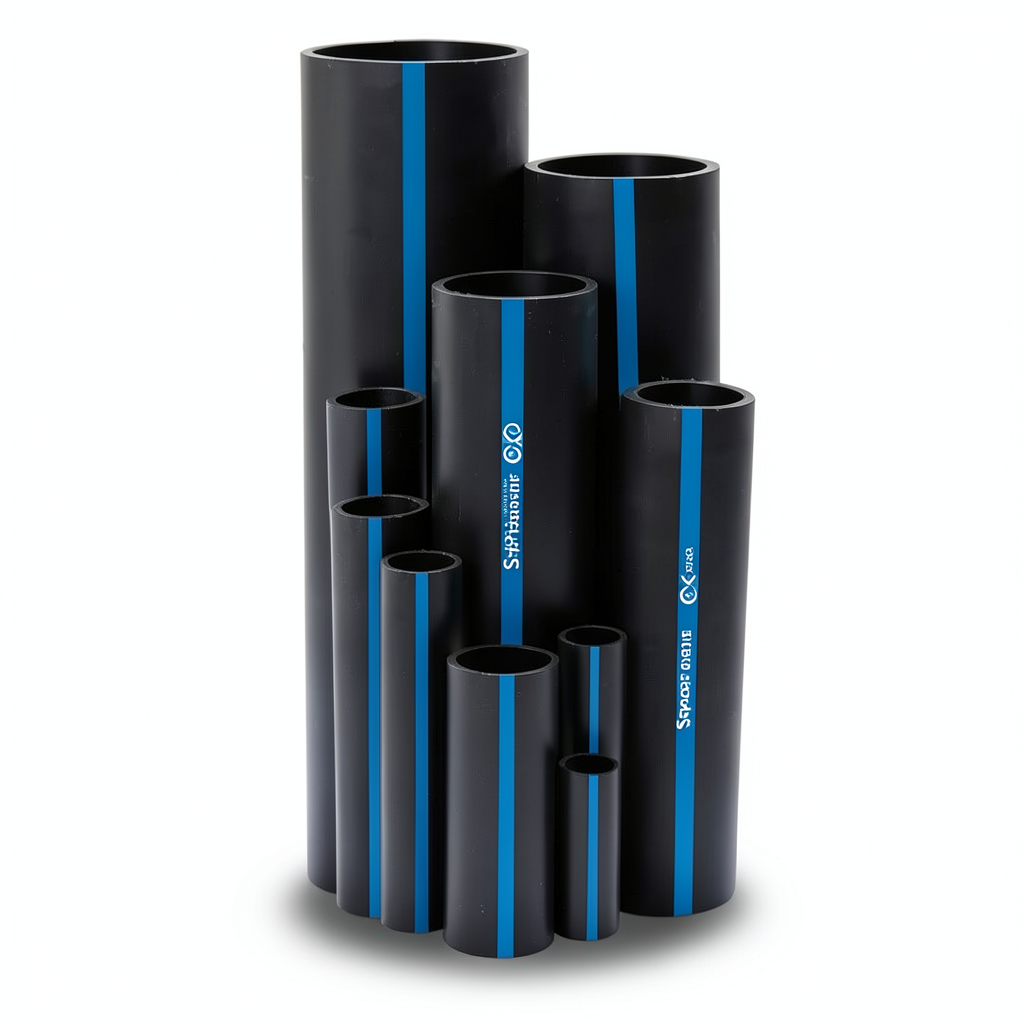 أنابيب HDPE سابكو PE 100 ضغط 10 بار قطر خارجي 125 مم سمك 7.4 مم لون اسود | سابكو