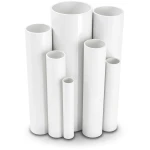 مواسير UPVC ضغط اسمي 11 بار مقاس 1 إنش سمك 1.52 مم لون أبيض