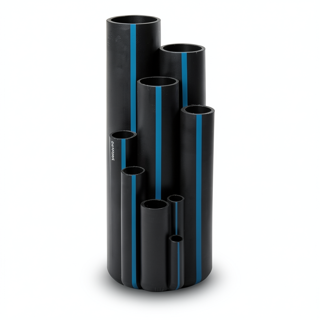 مواسير HDPE سابكو PE 100 ضغط 10 بار قطر خارجي 250 مم سمك 14.8 مم لون اسود | سابكو