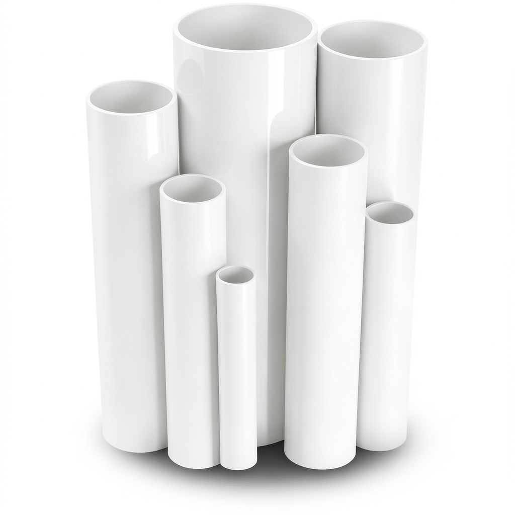 مواسير UPVC مقاس ¼ 1 إنش سمك 2.01 مم ضغط 13.8 بار لون أبيض