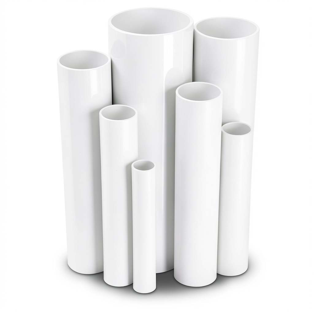 مواسير UPVC مقاس 1 إنش سمك 1.96 مم ضغط 17.2 بار لون أبيض