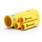 مواسير HDPE  نيبروبلاست PE 100 ضغط 10 بار قطر خارجي 560 مم سمك 33.2 مم لون أصفر 