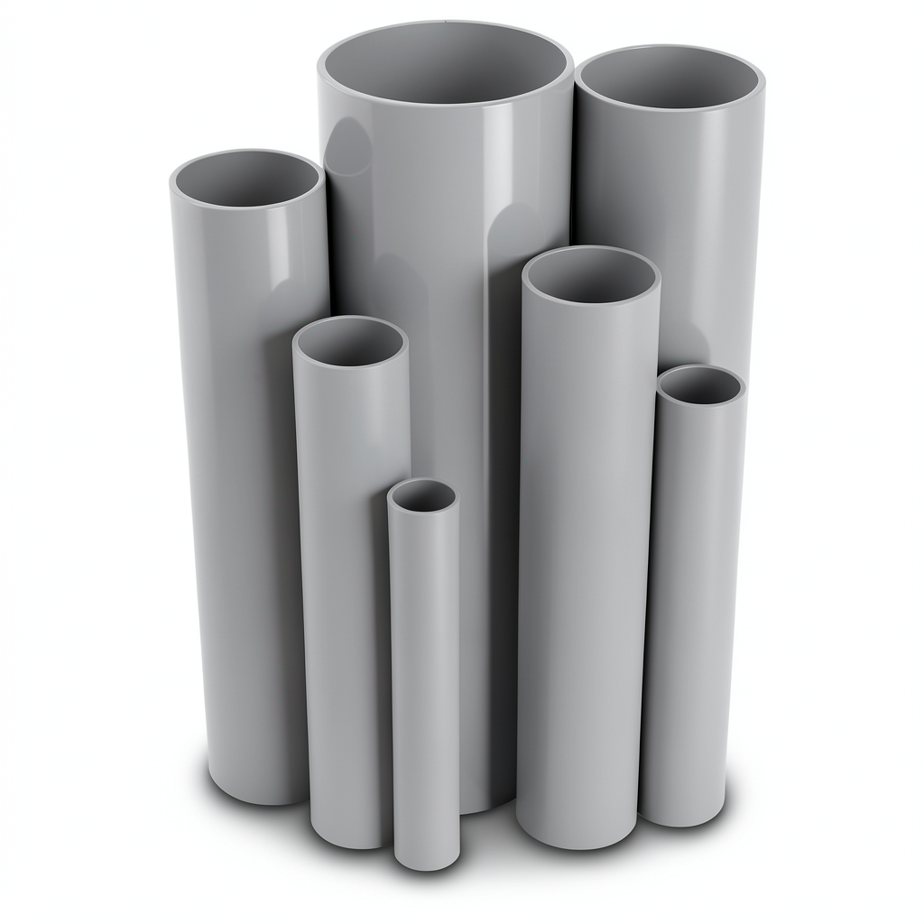 UPVC Pipes 8.6 Bar Pressure Size 1½ Inch Thickness 1.52 mm Gray