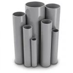 مواسير UPVC ضغط اسمي 11 بار مقاس 1 إنش سمك 1.52 مم لون رمادي