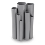 مواسير UPVC ضغط اسمي 11 بار مقاس ¼1 إنش سمك 1.63 مم لون رمادي
