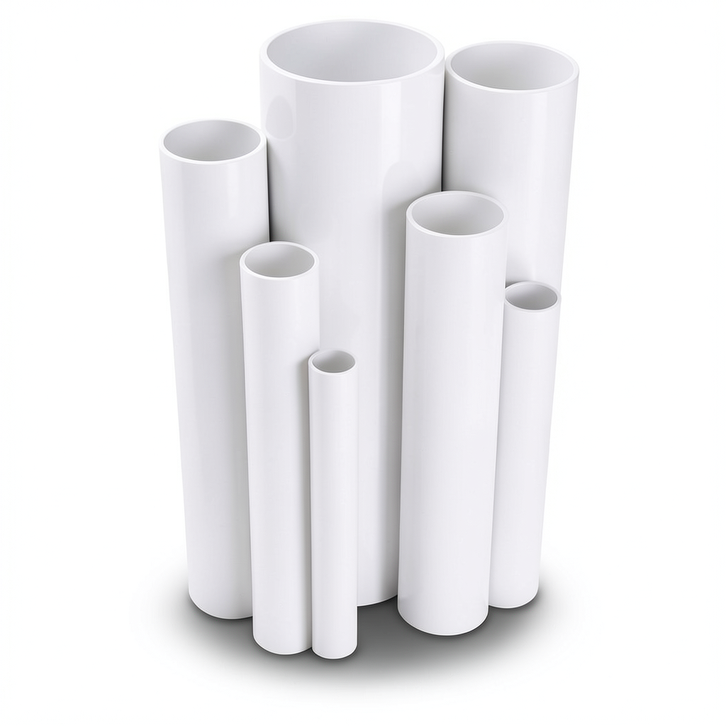 مواسير UPVC ضغط 11 بار مقاس ¼ 1 إنش سمك 1.63 مم لون أبيض