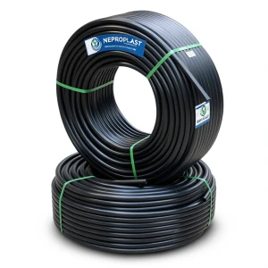 أنابيب HDPE PE 100 ضغط اسمي 16 بار قطر خارجي 50 مم سمك 4.6 مم لون أسود | نيبروبلاست