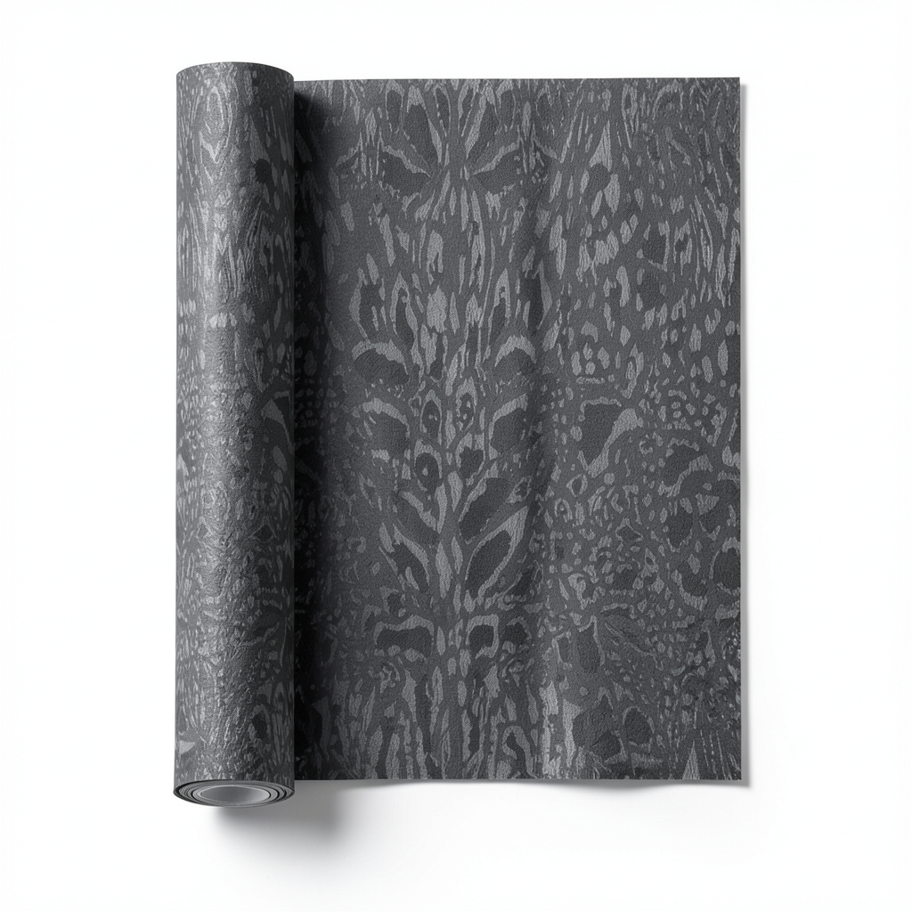 Italian Wallpaper Patterned Design Dark Gray, Size 10m x 0.70m, Model RC18063