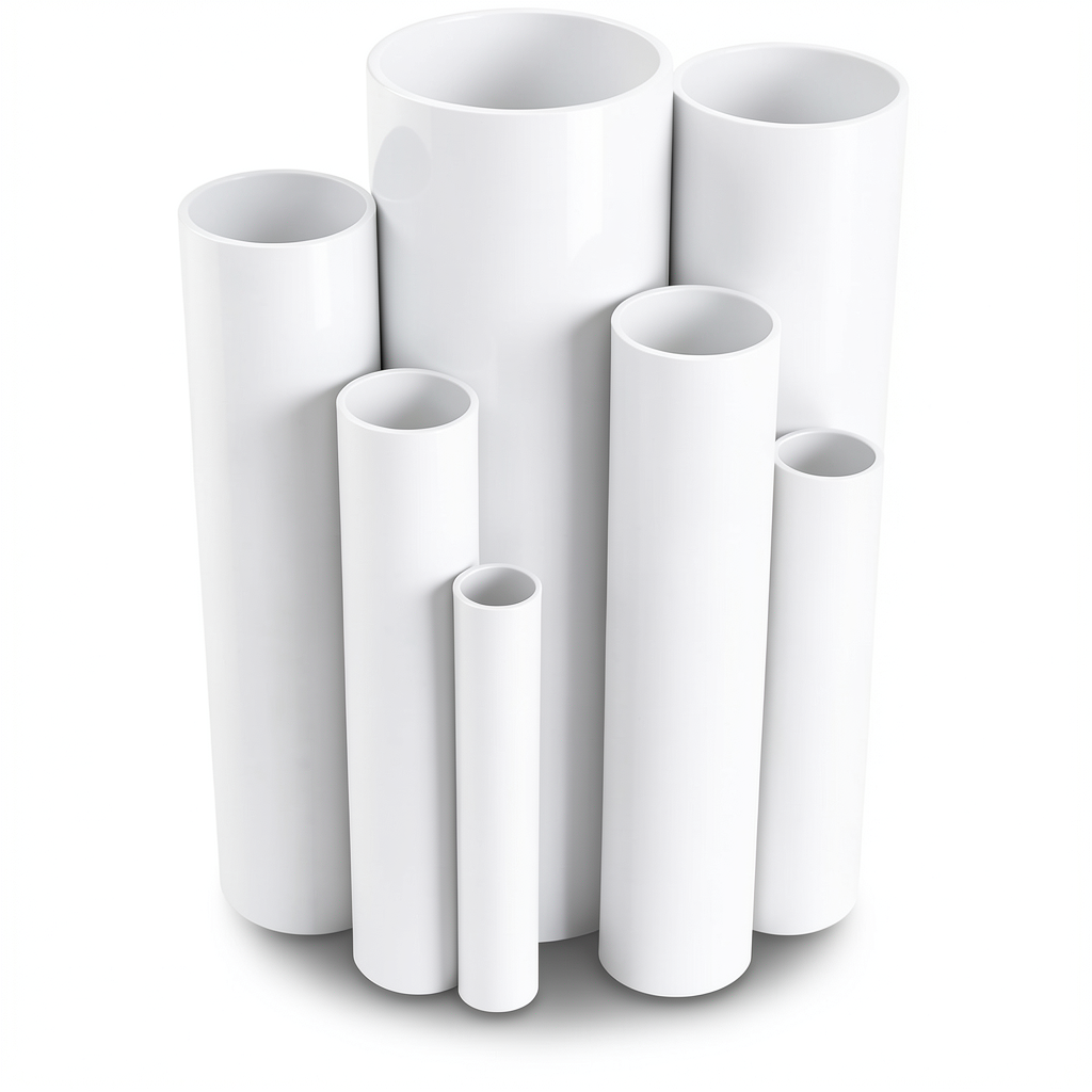 مواسير UPVC مقاس 1 إنش سمك 1.6 مم ضغط 13.8 بار لون أبيض