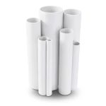 مواسير UPVC مقاس ¼ 1 إنش سمك 2.01 مم ضغط 13.8 بار لون أبيض