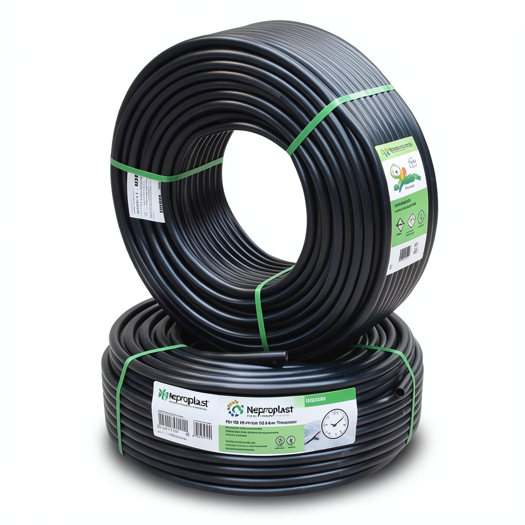 Neproplast HDPE Pipes PE 100 16 Bar Pressure 75 mm OD 6.8 mm Thickness Black | NEPROPLAST