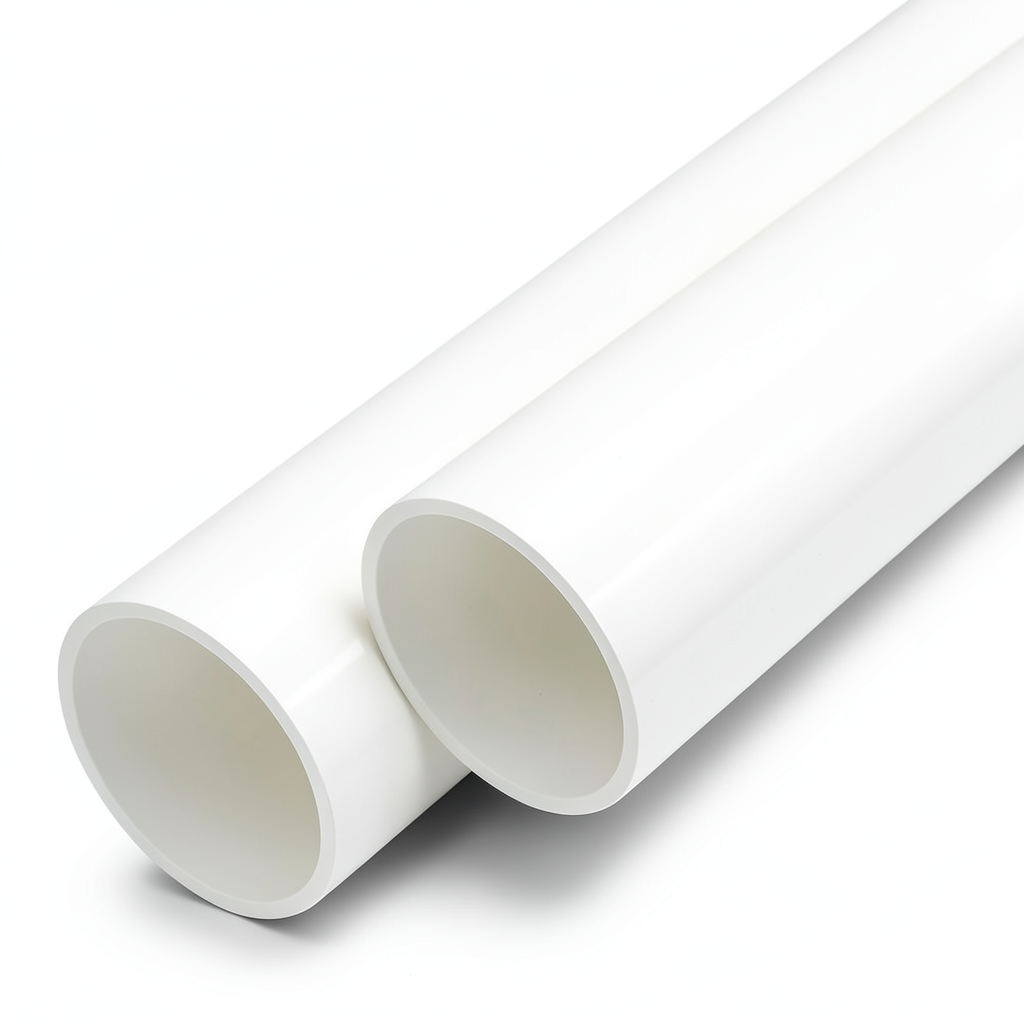 مواسير UPVC ضغط 20 بار قطر خارجي 50 مم سمك 4.6 مم لون أبيض
