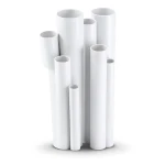 مواسير UPVC مقاس ¾ إنش ضغط اسمي 17.2 بار سمك 1.57 مم لون أبيض
