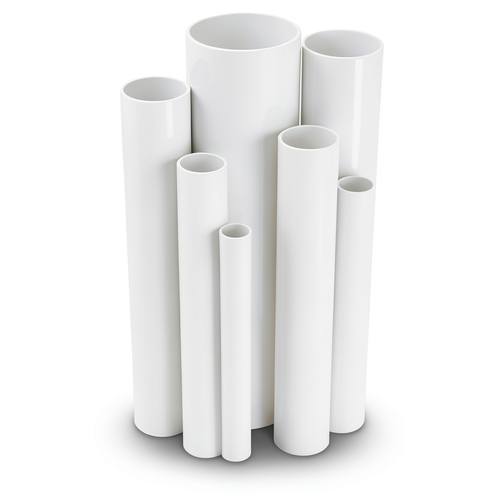 مواسير UPVC مقاس 1 إنش سمك 1.96 مم ضغط 17.2 بار لون أبيض