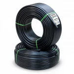 أنابيب HDPE نيبروبلاست PE 80 ضغط 8 بار قطر خارجي 125 مم سمك 7.4 مم لون اسود