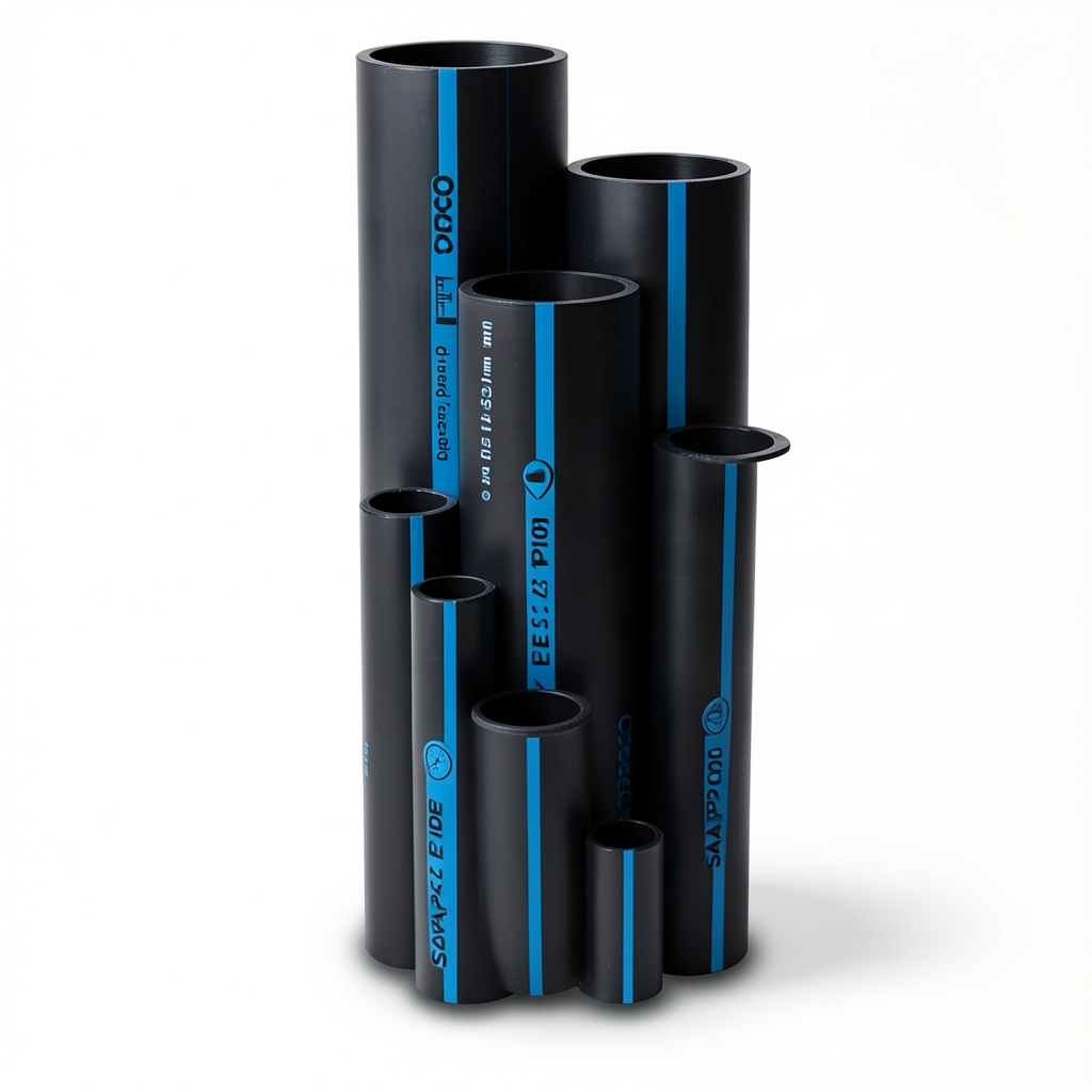 أنابيب HDPE PE 100 ضغط 12.5 بار قطر خارجي 50 مم سمك 3.7 مم لون أسود | سابكو
