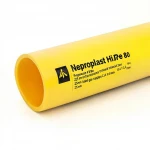 Neproplast HDPE Pipes PE 80 Pressure 8 Bar Outside Diameter 225 mm Thickness 13.4 mm Color Yellow
