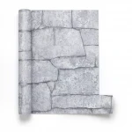 German stone wall Covering, size 10 m x 0.53 m, light gray color, model 1029731  