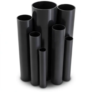 مواسير UPVC ضغط 8.6 بار مقاس ½ 1 إنش سمك 1.52 مم قطر خارجي 48.11 مم لون أسود
